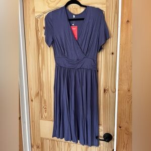 Elegant Purple Midi Dress